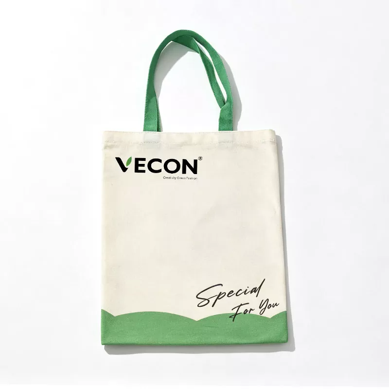 reusable custom logo canvas tote bag
